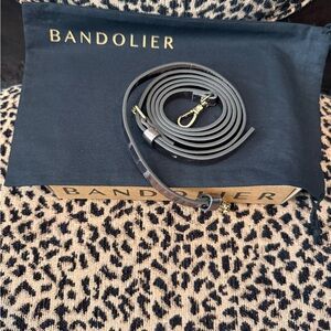 Bandolier Donna Metallic Taupe/Gold with Crossbody Strap